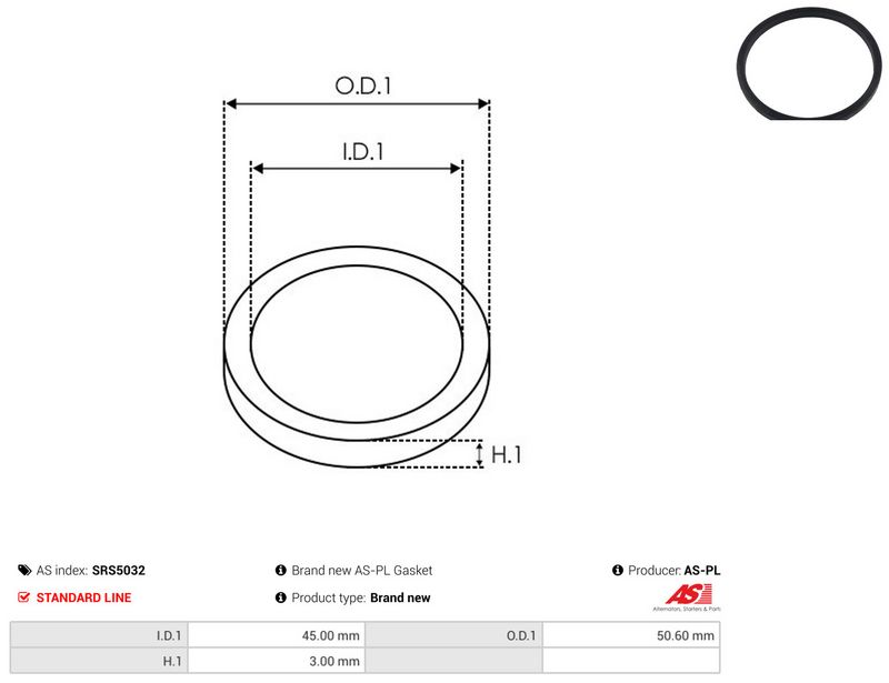 AS-PL SRS5032 Repair Set, alternator