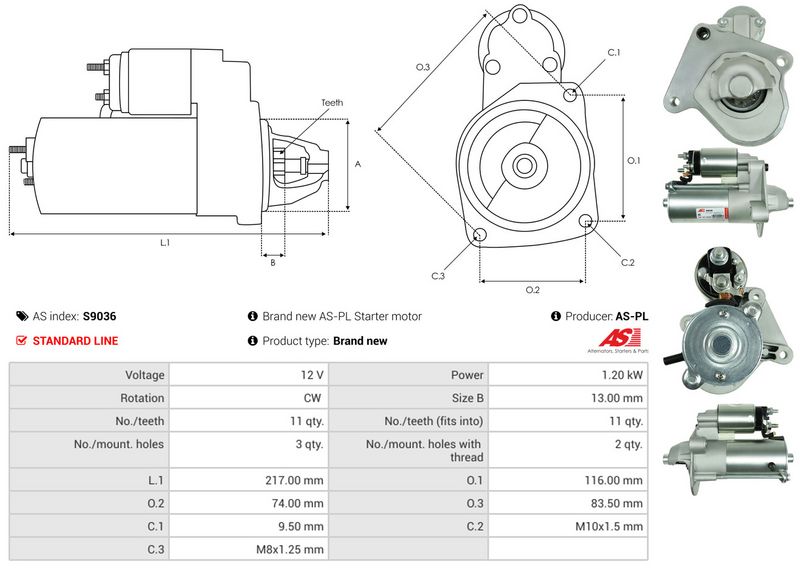 AS-PL S9036 Starter