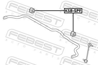 FEBEST KSB-SPF Mounting, stabiliser bar