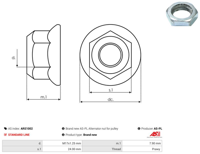 AS-PL ARS1002 Repair Set, alternator