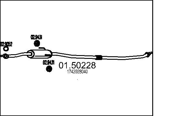 Проміжний глушник, Mts 0150228