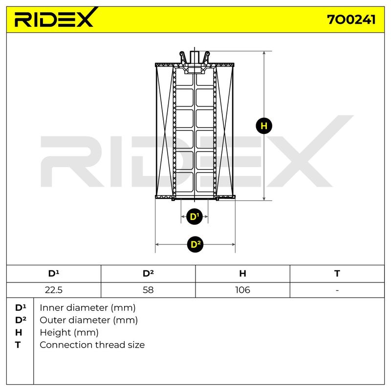маслен филтър RIDEX