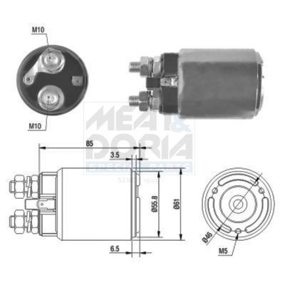 MEAT & DORIA Magneetschakelaar, startmotor 46120