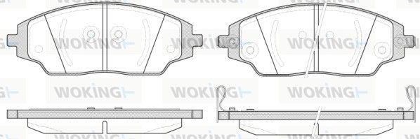 Комплект гальмівних накладок, дискове гальмо, Woking P14373.02