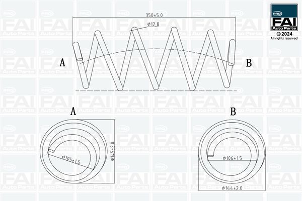 FAI Autoparts Suspension Spring FPCS160