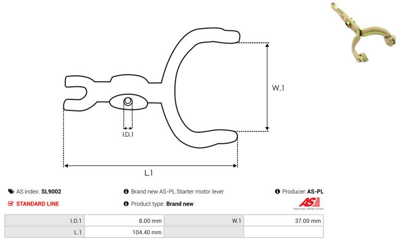 Starterihoob, Karburaator, AS-PL SL9002