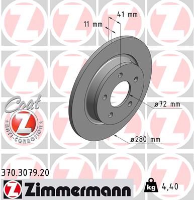 Гальмівний диск, Zimmermann 370.3079.20