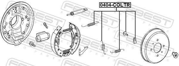 FEBEST 0404-COLTR Accessory Kit, parking brake shoes