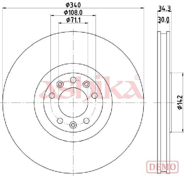 спирачен диск ASHIKA