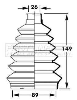 First Line Bellow Kit, drive shaft FCB2367