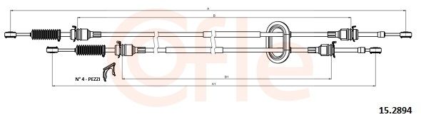Тросовий привод, коробка передач, Cofle 15.2894