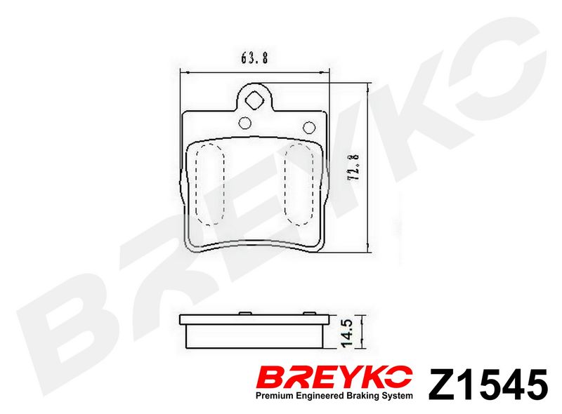 DAVID VASCO Z1545 Brake Pad Set, disc brake