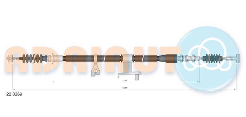 Тросовий привод, стоянкове гальмо, Adriauto 22.0269