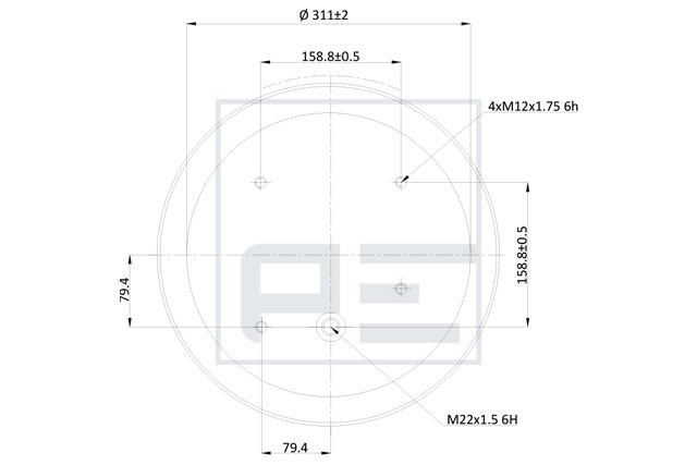 měch pérování SAF 3138, SKRS 9037, P 084.483-74A