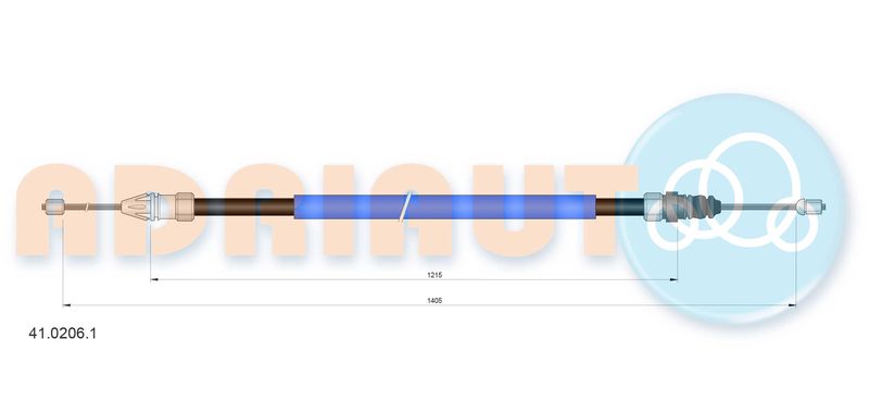 Тросовий привод, стоянкове гальмо, Adriauto 41.0206.1
