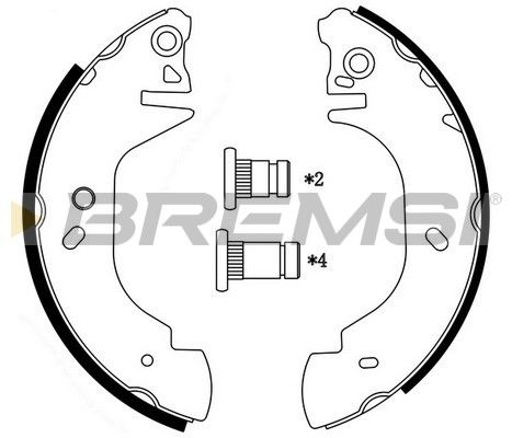 Комплект гальмівних колодок, Bremsi GF0232