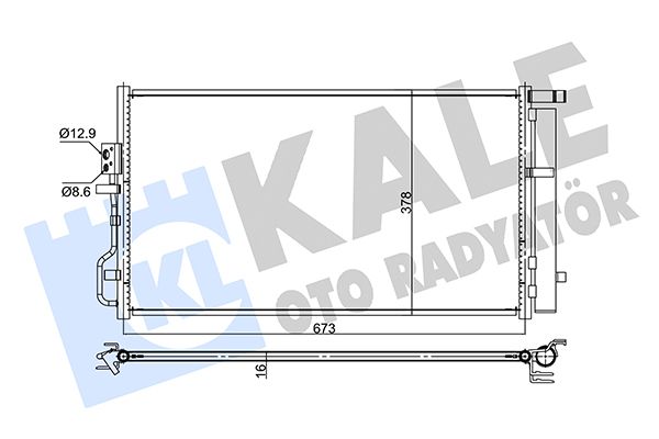 Конденсатор, система кондиціонування повітря, Kale Oto Radyatör 357750