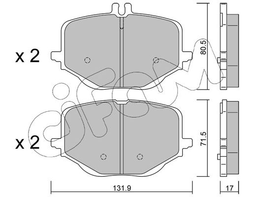 CIFAM Mercedess Колодки тормозные задние X254, V223, W223, Z223