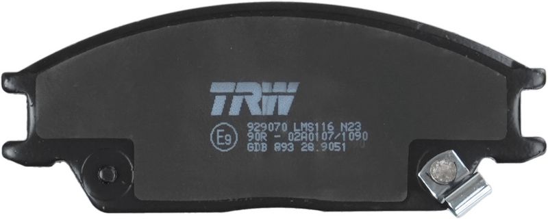 TRW GDB893 Brake Pad Set, disc brake