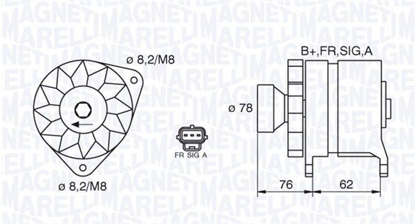 MAGNETI MARELLI generátor 063380010010