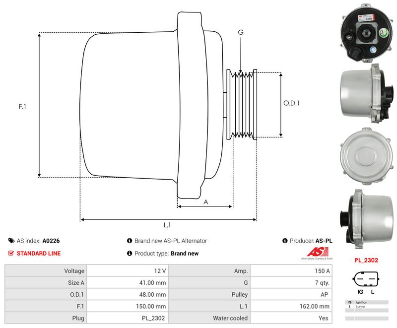 AS-PL A0226 Alternator