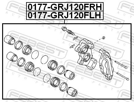 Гальмівний супорт, Febest 0177-GRJ120FLH