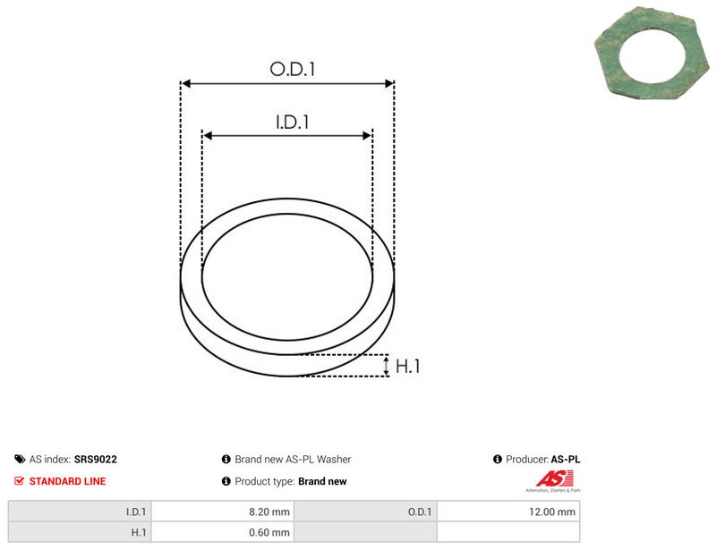 AS-PL SRS9022 Repair Set, alternator