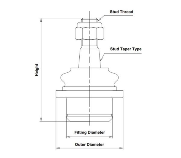 CB0444 CTR Кульовий шарнір CBT-101 - Фото 6