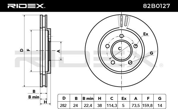 спирачен диск RIDEX