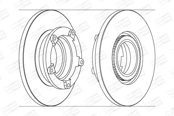 CHAMPION FORD диск гальмівний задн.Transit 06-