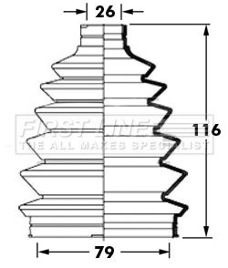First Line Bellow Kit, drive shaft FCB6008
