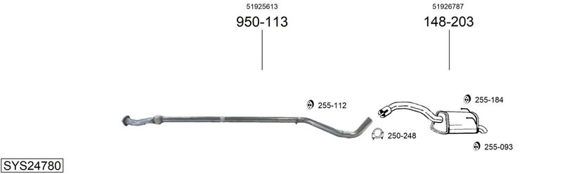 ABGASANLAGE BOSAL SYS24780