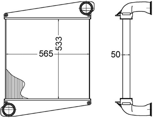 Product Image - Intercooler, inlaatluchtkoeler - CI272000P - MAHLE