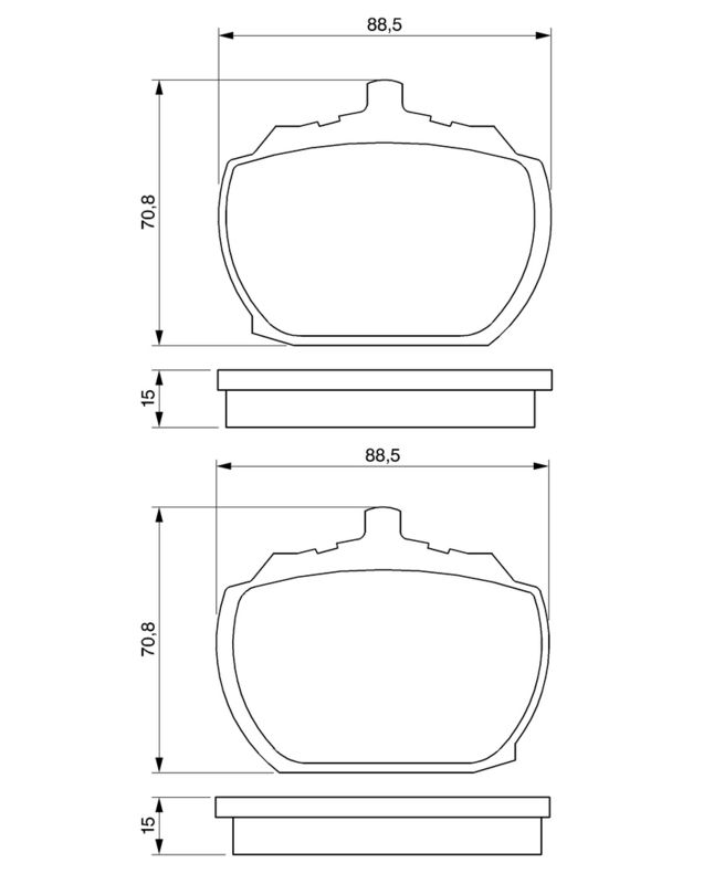 BOSCH 0986463641 Brake Pad Set, disc brake