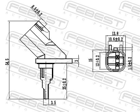 FEBEST 21606-006 Sensor, wheel speed
