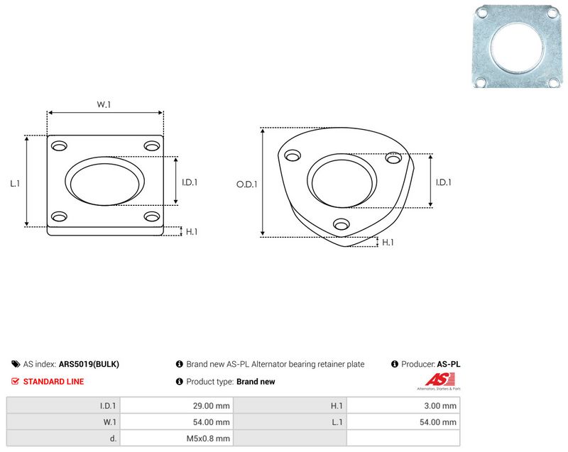 AS-PL ARS5019(BULK) Repair Set, alternator