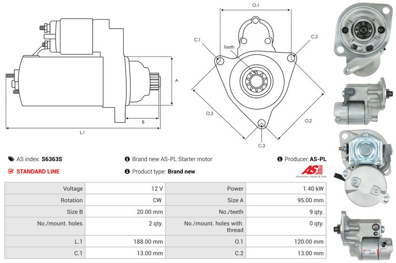 AS-PL S6363S Starter