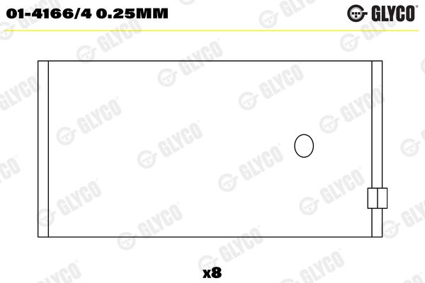 Підшипник шатуна, Glyco 01-4166/40.25MM