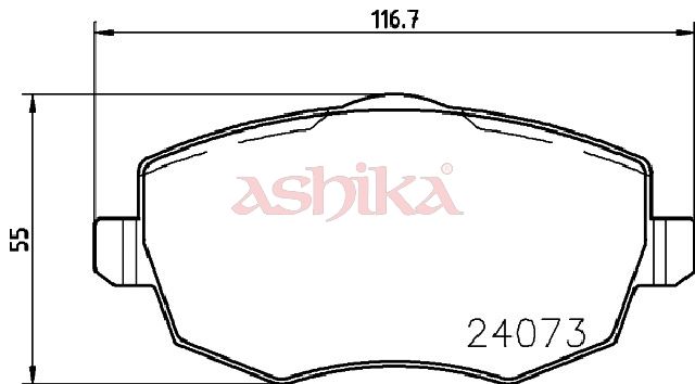 ASHIKA 50-00-0241 Brake Pad Set, disc brake