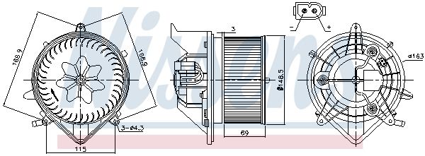 Компресор салону, MINI CLUBMAN 1,6/1,6D 09-, Nissens 87233