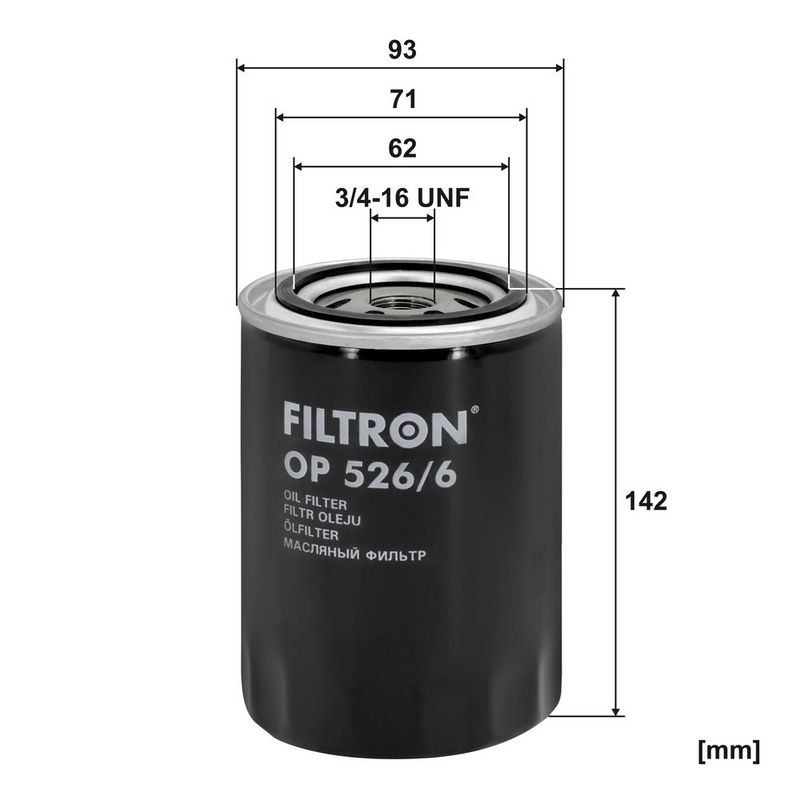 Õlifilter, FILTRON OP 526, 6