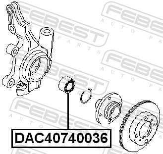 FEBEST DAC40740036 Wheel Bearing