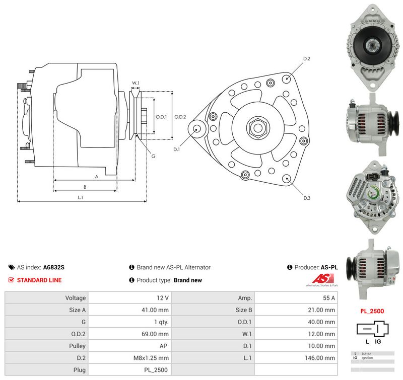 AS-PL A6832S Generatorius