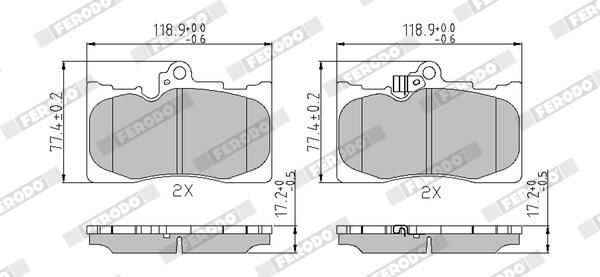 FERODO FDB4216 Brake Pad Set, disc brake
