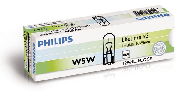 PHILIPS izzó, rendszámtábla-világítás 12961LLECOCP