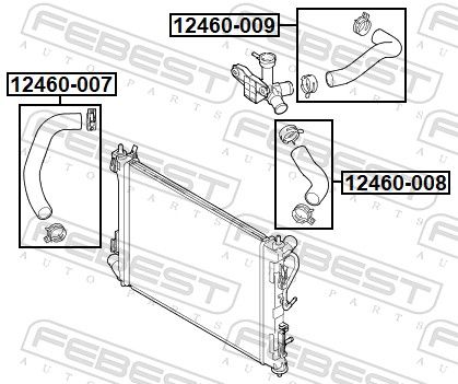 Jahutusvedeliku torustik, FEBEST 12460-009