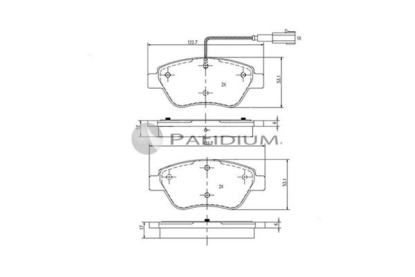 ASHUKI by Palidium fékbetétkészlet, tárcsafék P1-1044