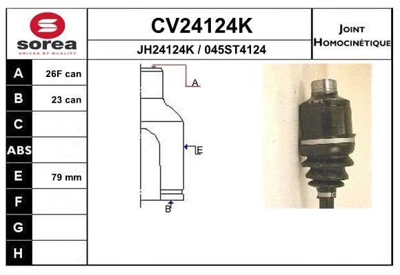EAI csuklókészlet, hajtótengely CV24124K