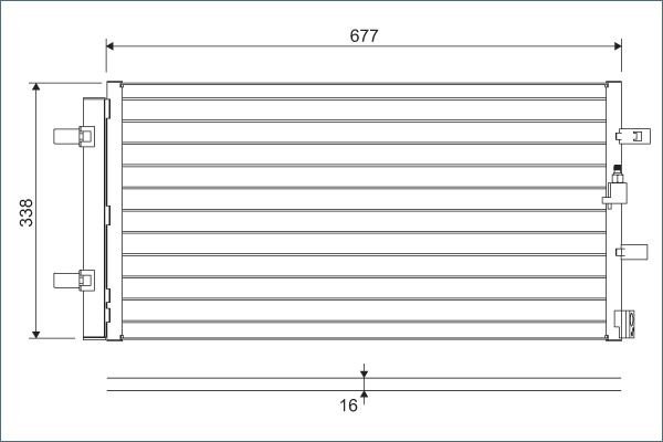 VALEO 814370 Радіатор кондиціонера (з осушувачем) Audi A4/A5/A6/A7/Q5/Porsche Macan 1.8-4.0 07-