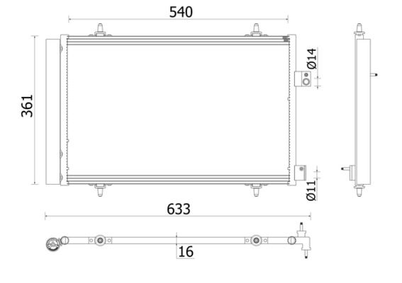 Product Image - Condensor, airconditioning - AC922000P - MAHLE